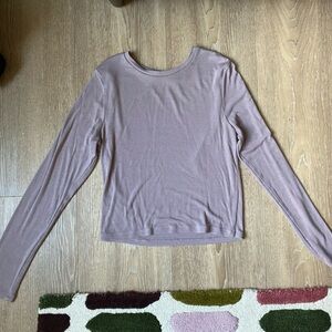 Parade Ribbed Purple Long Sleeve Top